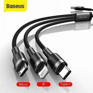 free  אלקטרוניקה Baseus 3 in 1 USB to Type-C Micro-USB Charger Cable Charging Lead for iPhone LG